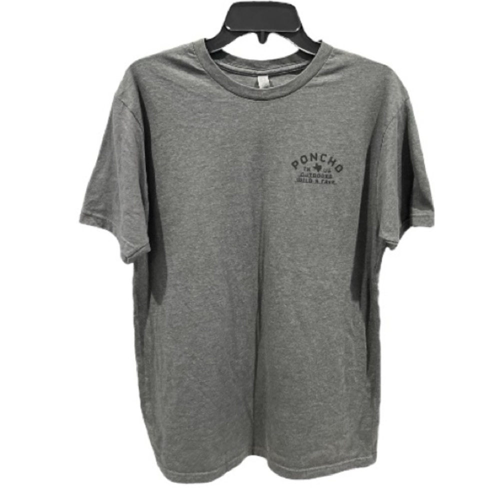 Poncho Men’s Gray Short Sleeved T-Shirt Size Large